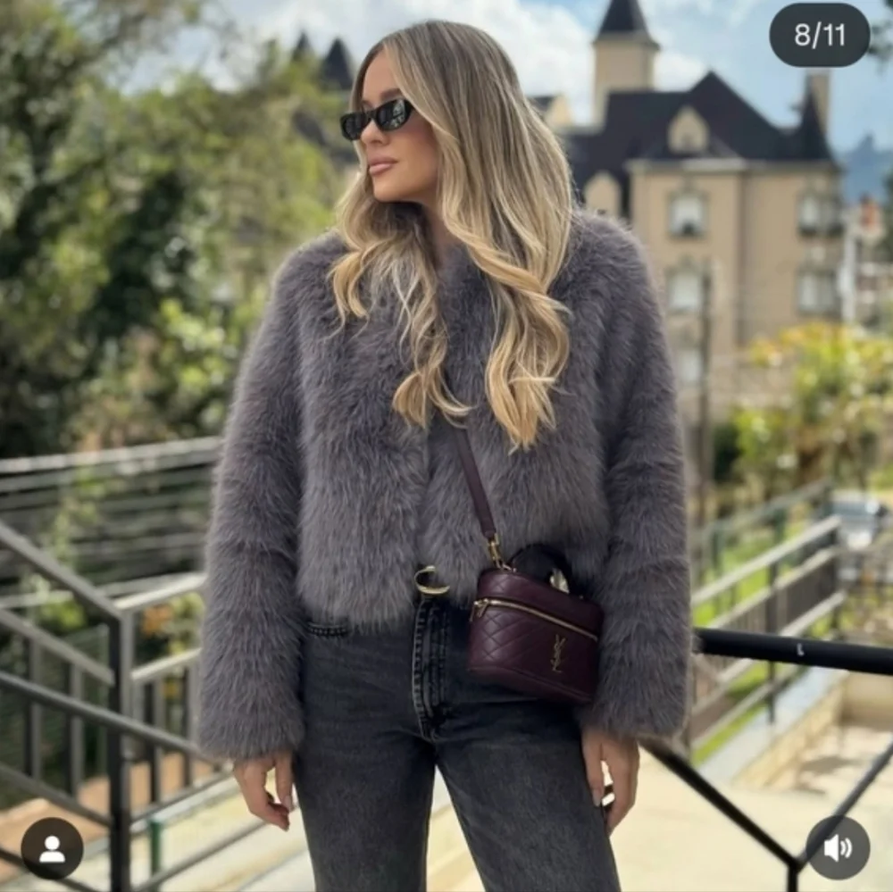 ZARA CROPPED FAUX FUR JACKET Size XS and S